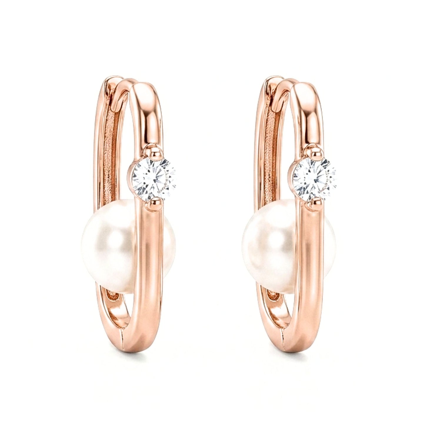 Pendiente aros argollas mujer diseño joyería osnor moda moderno elegante boda fiesta glamour lujo elegante diario boda acero inoxidable rosa joyería osnor 