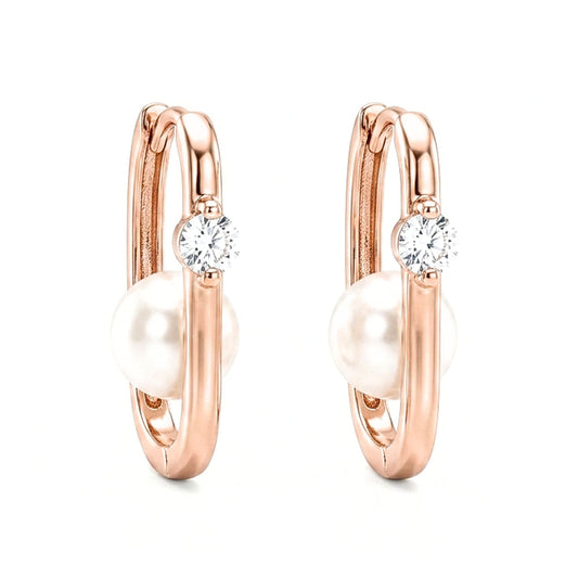 Pendiente aros argollas mujer diseño joyería osnor moda moderno elegante boda fiesta glamour lujo elegante diario boda acero inoxidable rosa joyería osnor 