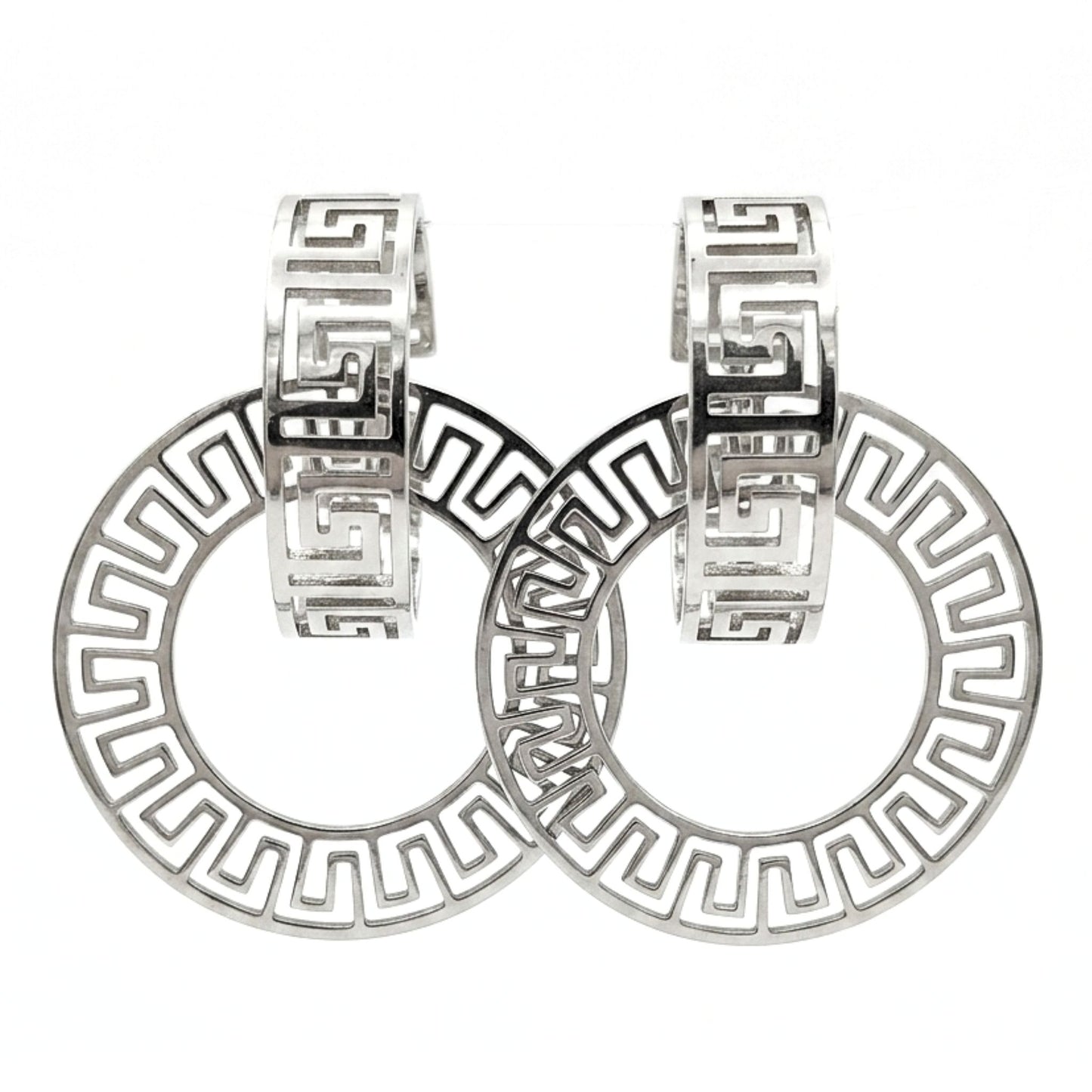 Pendientes Acero inoxidable plateado mujer diseño joyería osnor 