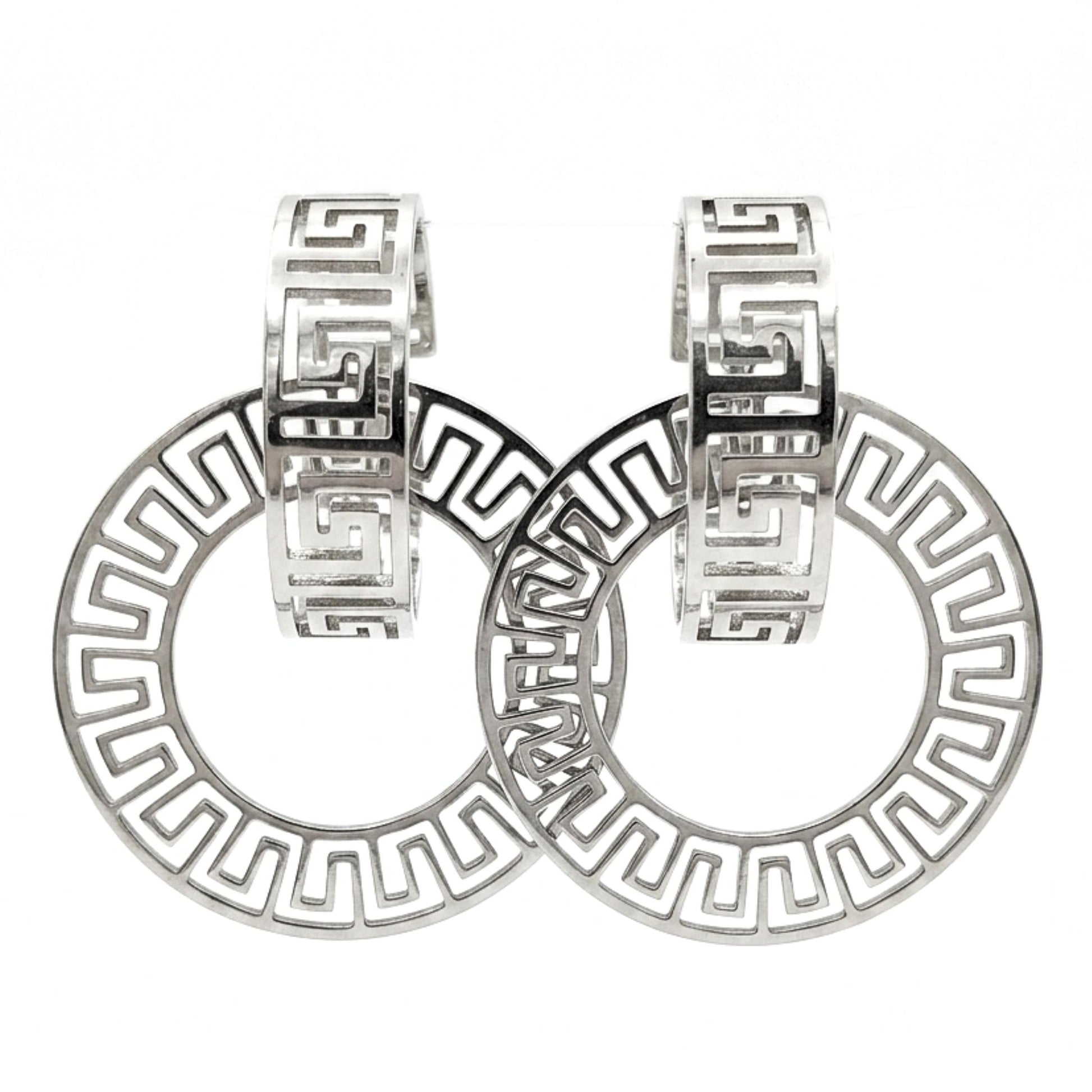 Pendientes Acero inoxidable plateado mujer diseño joyería osnor 
