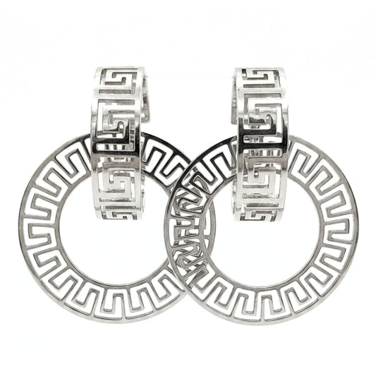 Pendientes Acero inoxidable plateado mujer diseño joyería osnor 