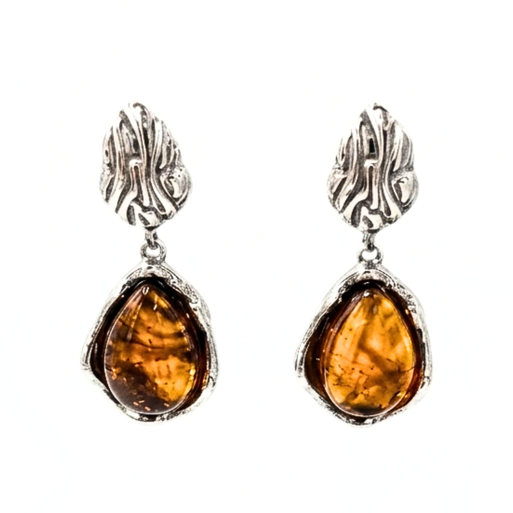 Pendientes acero Inoxidable plateado diseño joyería osnor moda mujer ambar