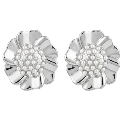 Pendientes Acero inoxidable plateado mujer diseño joyería osnor moda moderno elegante boda fiesta fashion glamour lujo mujer 