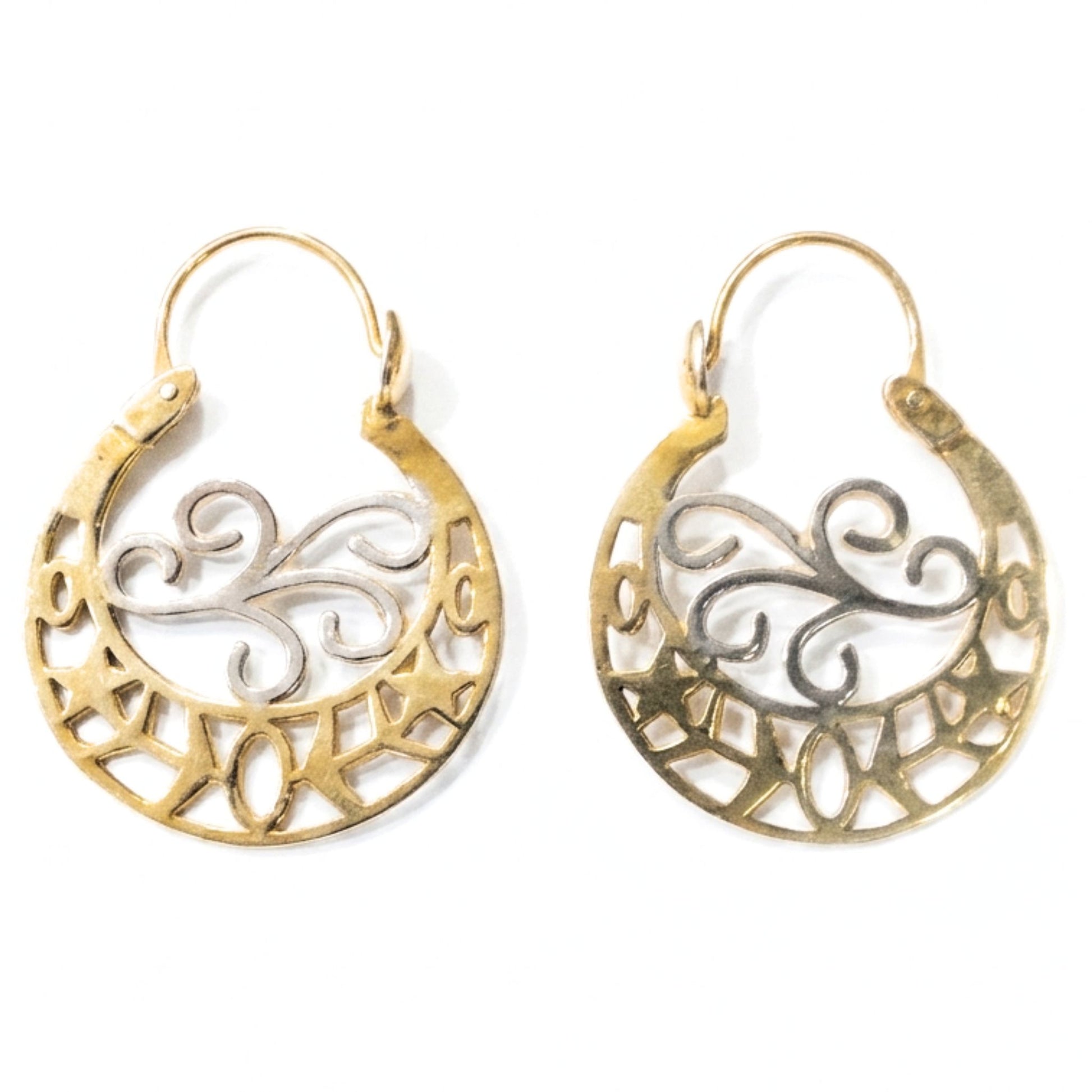 Pendientes Plata Aros argollas mujer canarias diseño joyería osnor moda moderno elegante boda fiesta fashion diario bicolor 