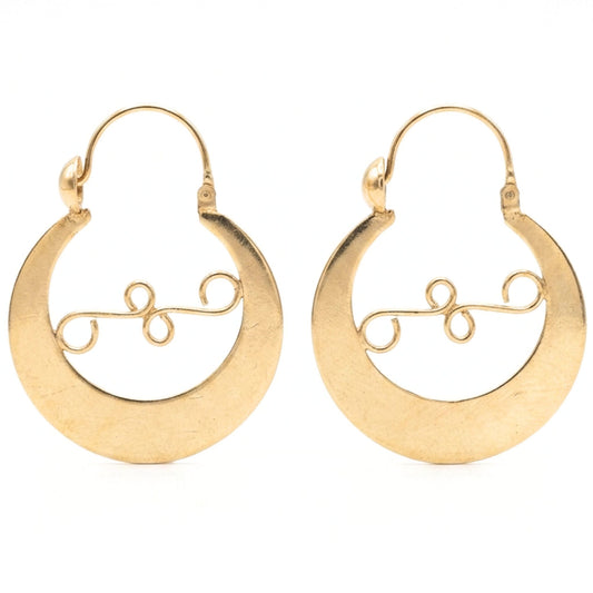 Pendientes aros argollas canarias plata mujer volumen doradas diseño joyería osnor moda moderno elegante boda fiesta glamour lujo diario lisa brillo 