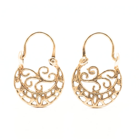 Pendientes aros argollas canarias plata baño de dorado labrada calada comunión boda diseño joyería osnor moda moderno elegante boda fiesta glamour lujo mujer diferente exclusivo 