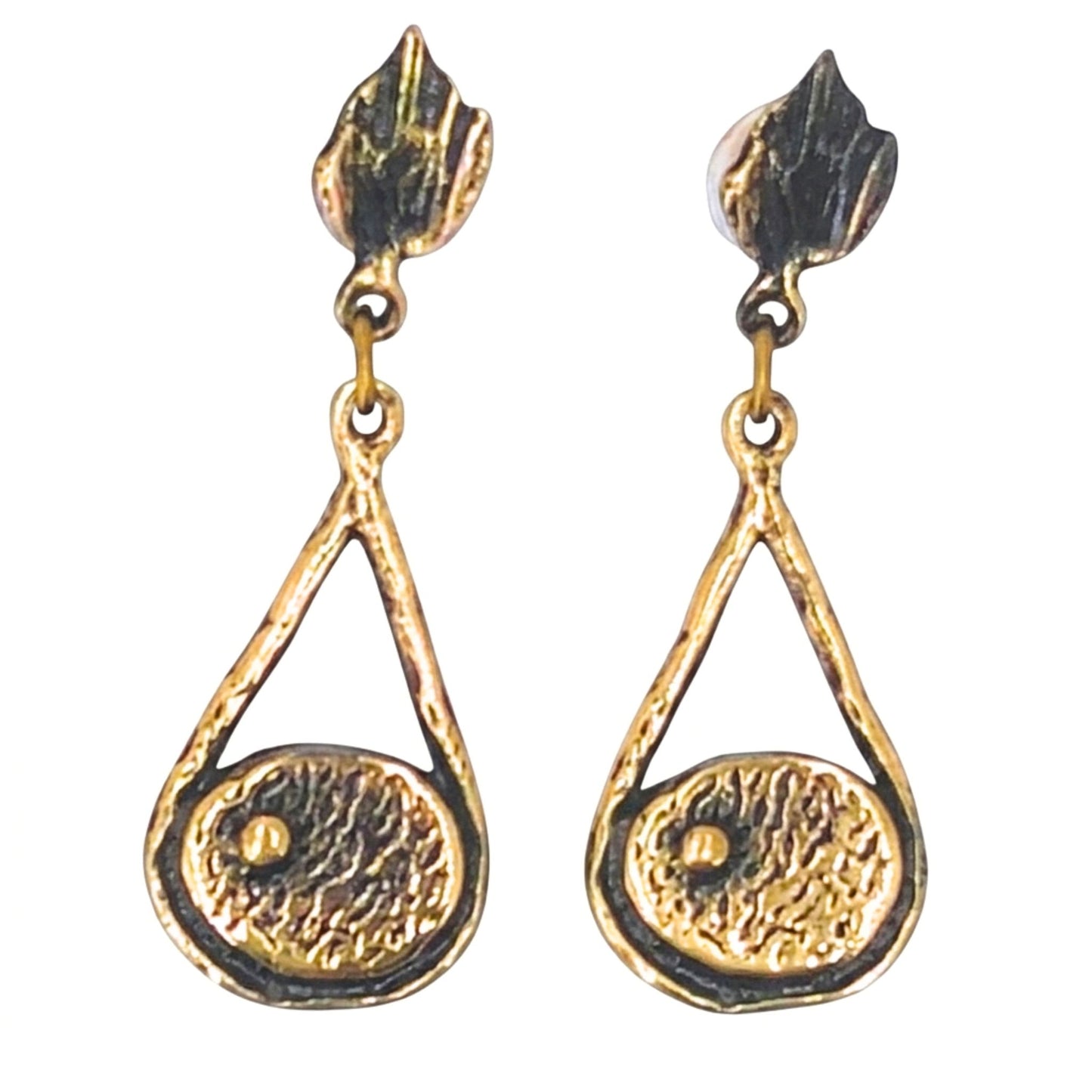 Pendientes de bronce diseño joyería osnor moda moderno fiesta fashion diario boda glamour lujo mujer diferente exclusivo 