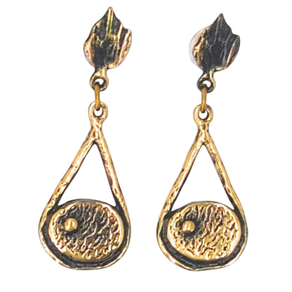 Pendientes de bronce diseño joyería osnor moda moderno fiesta fashion diario boda glamour lujo mujer diferente exclusivo 