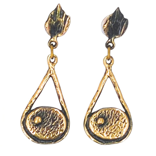 Pendientes de bronce diseño joyería osnor moda moderno fiesta fashion diario boda glamour lujo mujer diferente exclusivo 