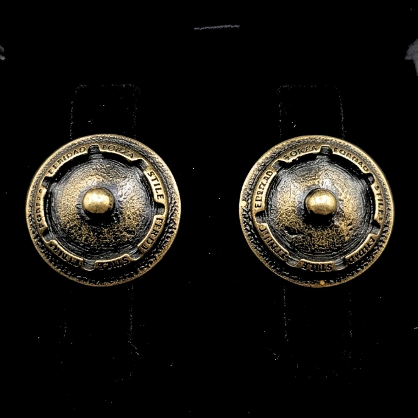 pendiente de bronce redondo exclusivo joyeria osnor zamak
