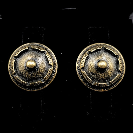 pendiente de bronce redondo exclusivo joyeria osnor zamak