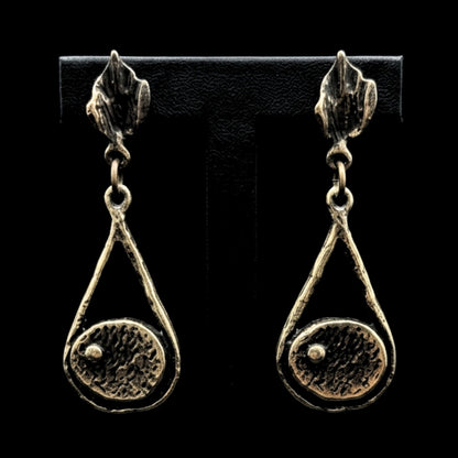 pendiente de bronce escultura joyeria osnor zamak