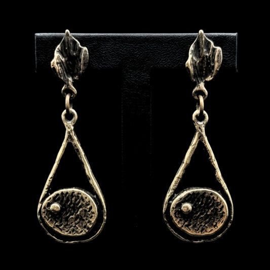 pendiente de bronce escultura joyeria osnor zamak