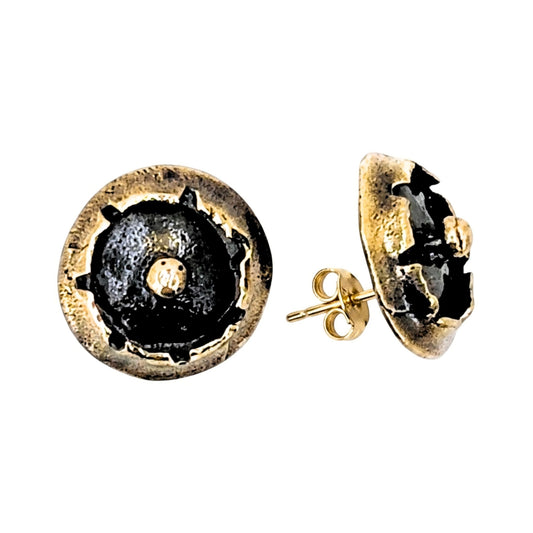 Pendientes de bronce diseño joyería osnor moda moderno elegante boda fiesta glamour lujo mujer diferente 