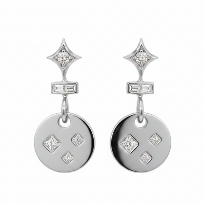 Pendientes de frente fondo blanco