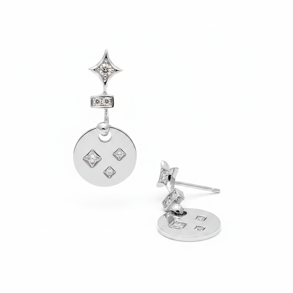 Pendientes fondo blanco