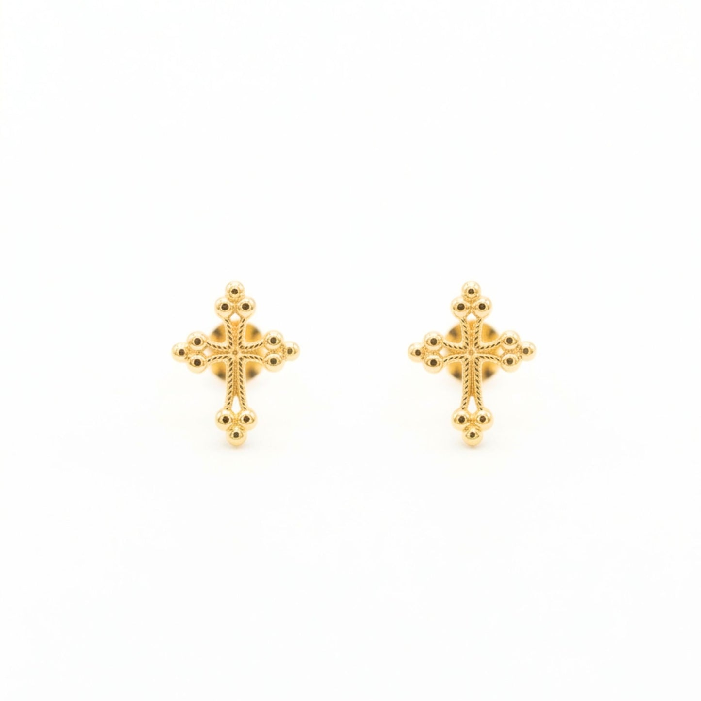 Pendientes de plata baño de oro dorados diseño joyería osnor cruz 