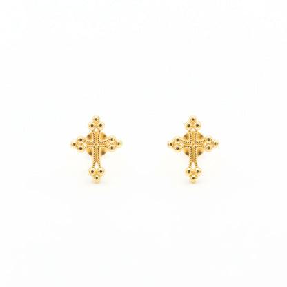 Pendientes de plata baño de oro dorados diseño joyería osnor cruz 