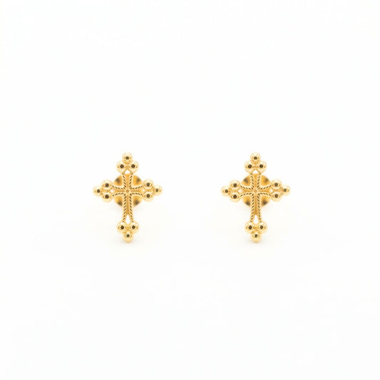 Pendientes de plata baño de oro dorados diseño joyería osnor cruz 