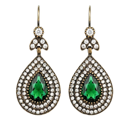PENDIENTES Plata y bronce piedras naturales minerales vintage volumen diseño joyería osnor moda moderno elegante boda fiesta fashion diario 