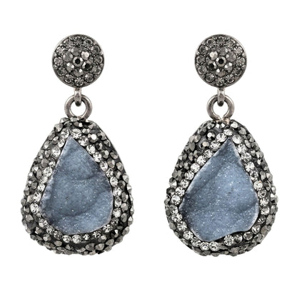 Pendientes de plata y bronce mujer volumen largos diseño mujer joyería osnor moda moderno elegante boda fiesta fashion glamour lujo exclusivo único 