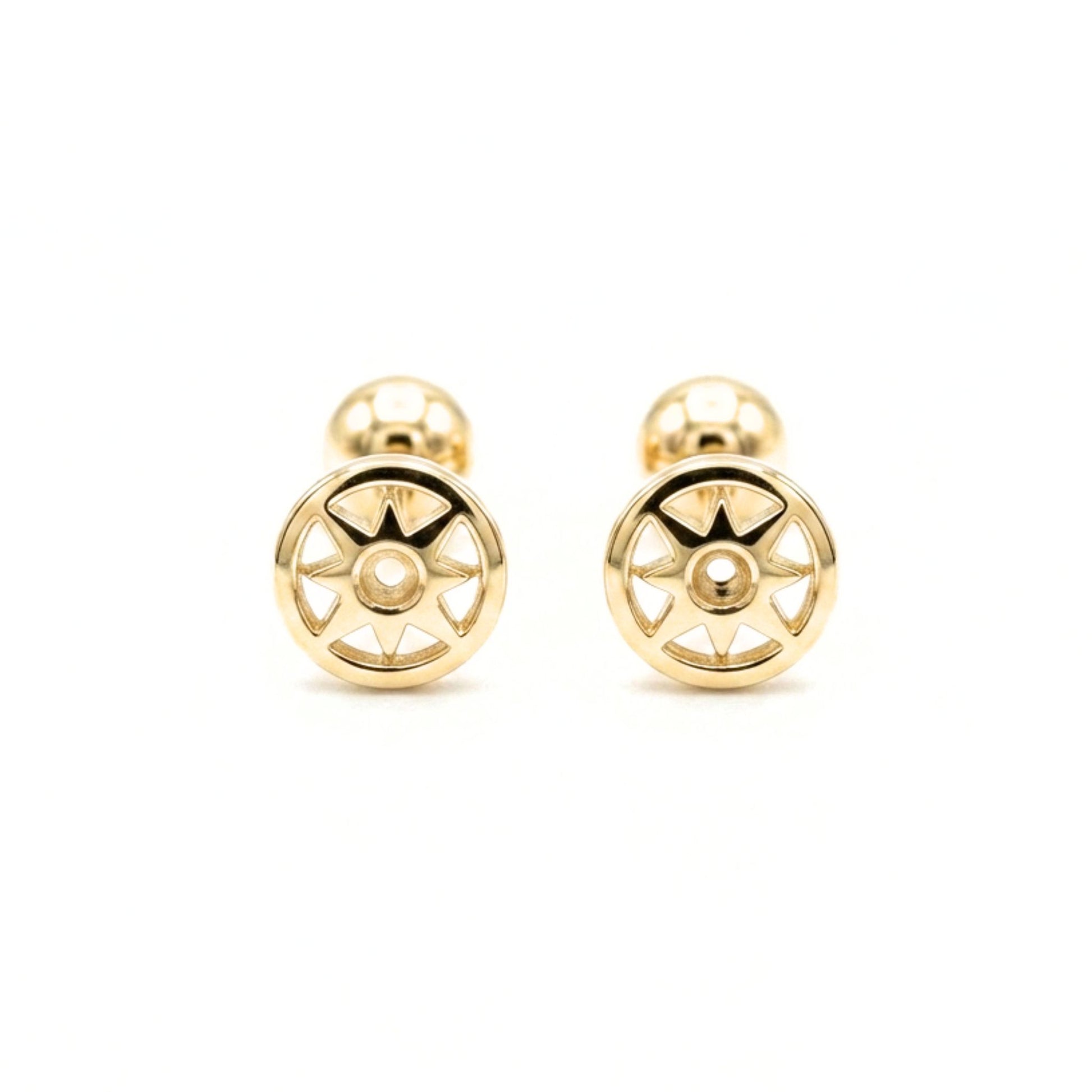 Pendientes de plata baño de oro dorados diseño joyería osnor bebe niña adolescentes comunión diario elegante 