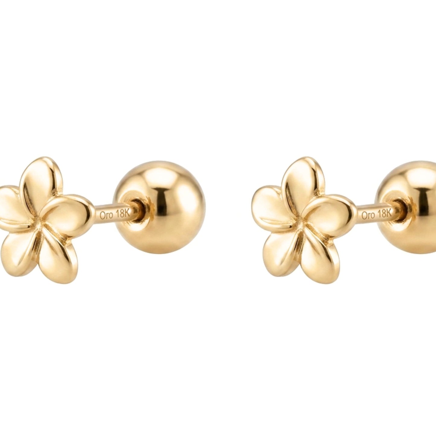 Pendientes de plata baño de oro dorados diseño de joyería moda moderno elegante minimalista niña bebe adolescente comunión diario 