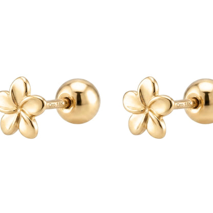 Pendientes de plata baño de oro dorados diseño de joyería moda moderno elegante minimalista niña bebe adolescente comunión diario 