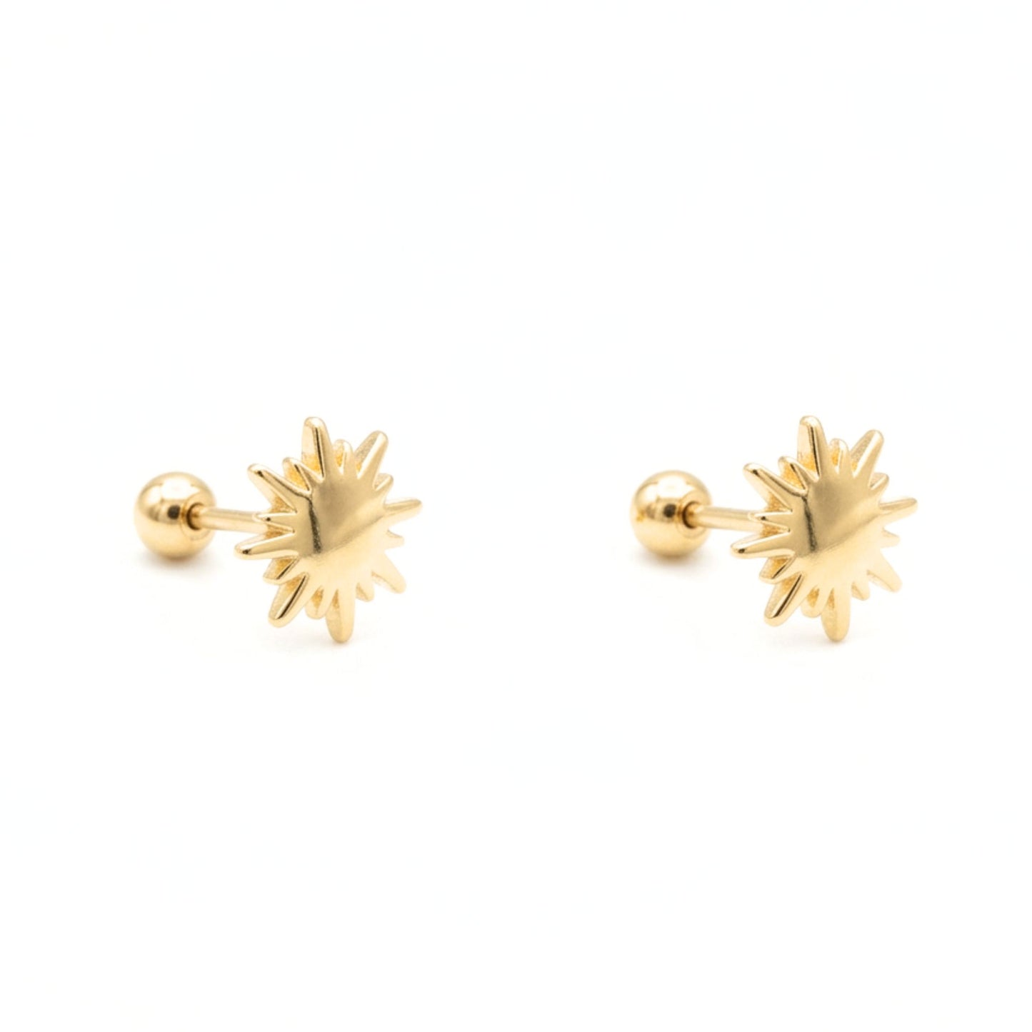 Pendientes de plata baño de oro dorados diseño de joyería moda 
