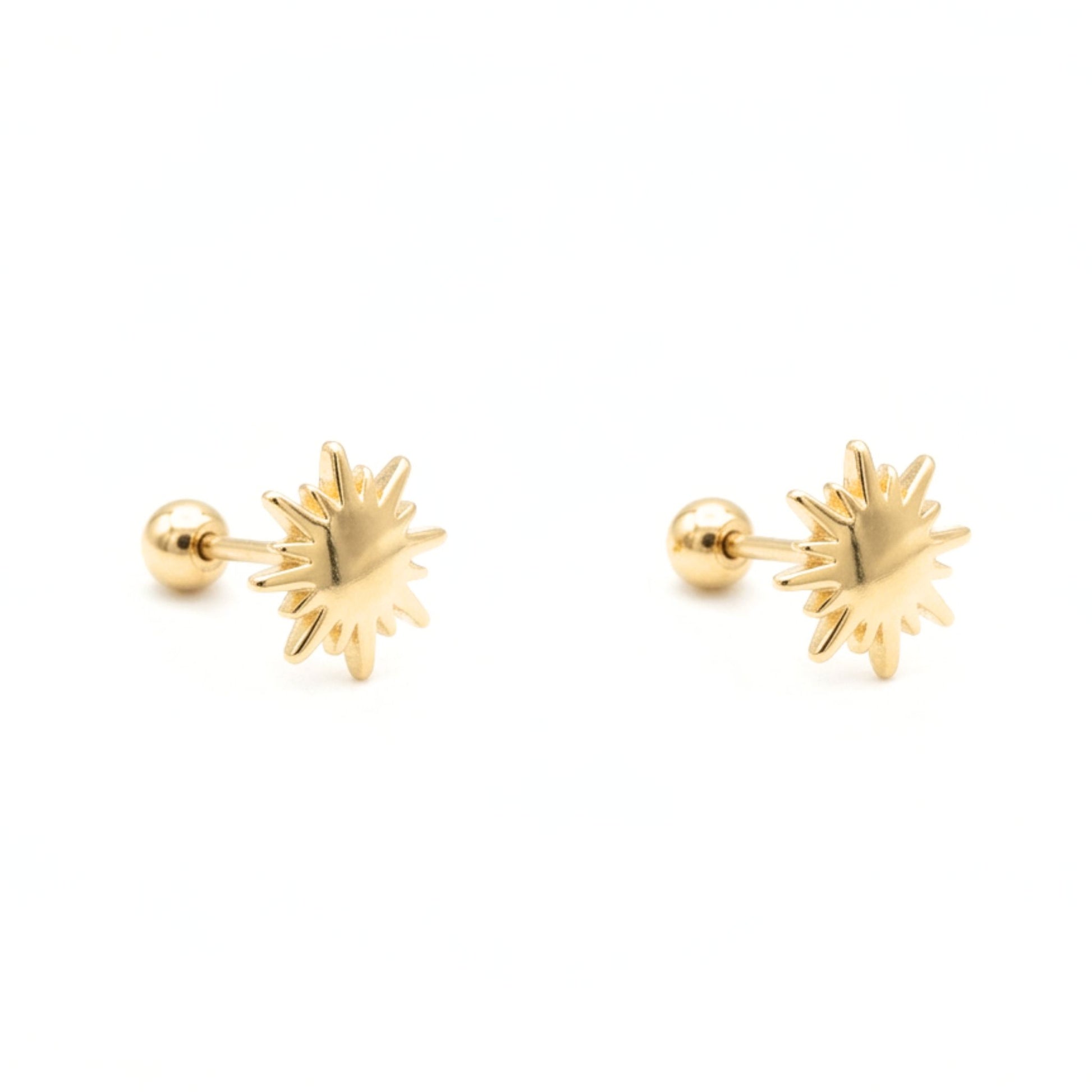 Pendientes de plata baño de oro dorados diseño de joyería moda 