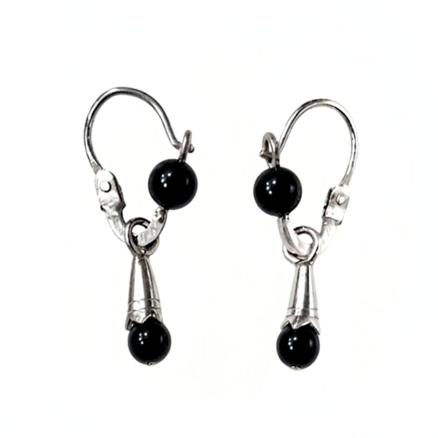 Pendiente de plata canarios lechera Onix gota rodio diseño joyería osnor moda moderno elegante boda fiesta glamour diario 