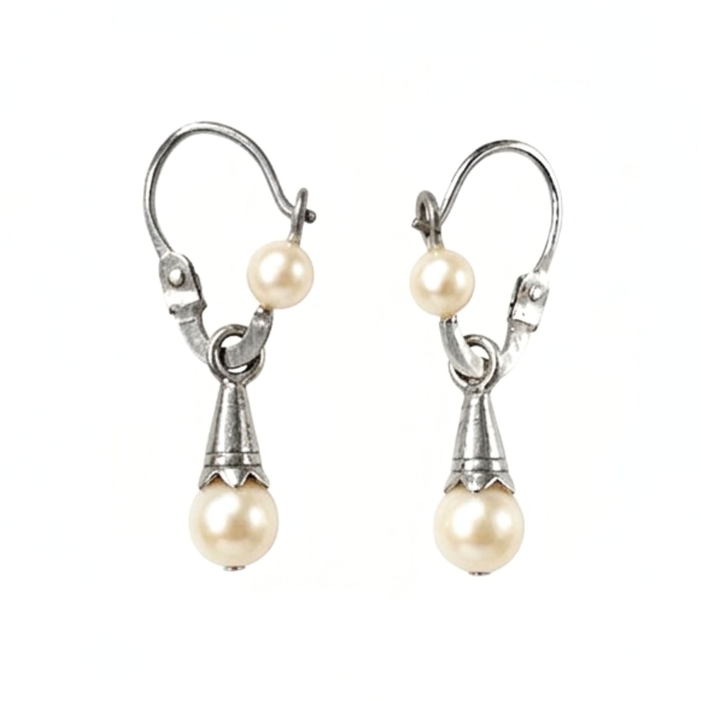 Pendientes de plata y rodio canarios lechera perlas mujer niña adolescentes comunión diario elegante diseño joyería osnor moda 