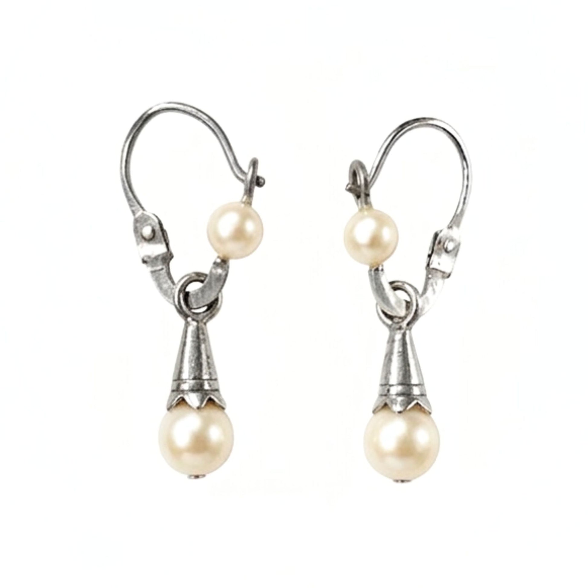 Pendientes de plata y rodio canarios lechera perlas mujer niña adolescentes comunión diario elegante diseño joyería osnor moda 