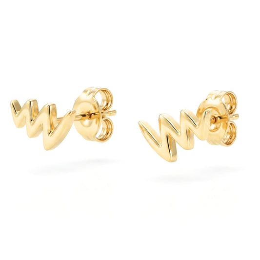 Pendientes de plata baño de oro dorados diseño joyería osnor 