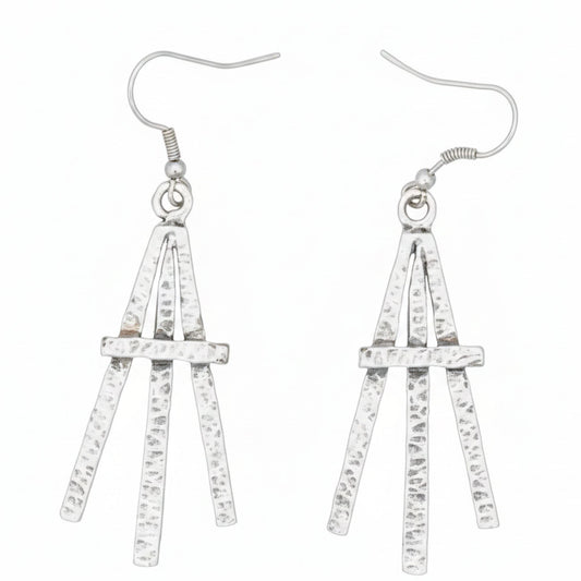 Pendientes Zamak Largos Geométricos Articulados Diseño Exclusivo Hipoalergénicos. Joyeria Osnor