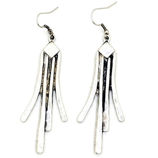 Pendientes Zamak Largos Lisos Diseño Minimalista Hipoalergénicos. Joyeria Osnor