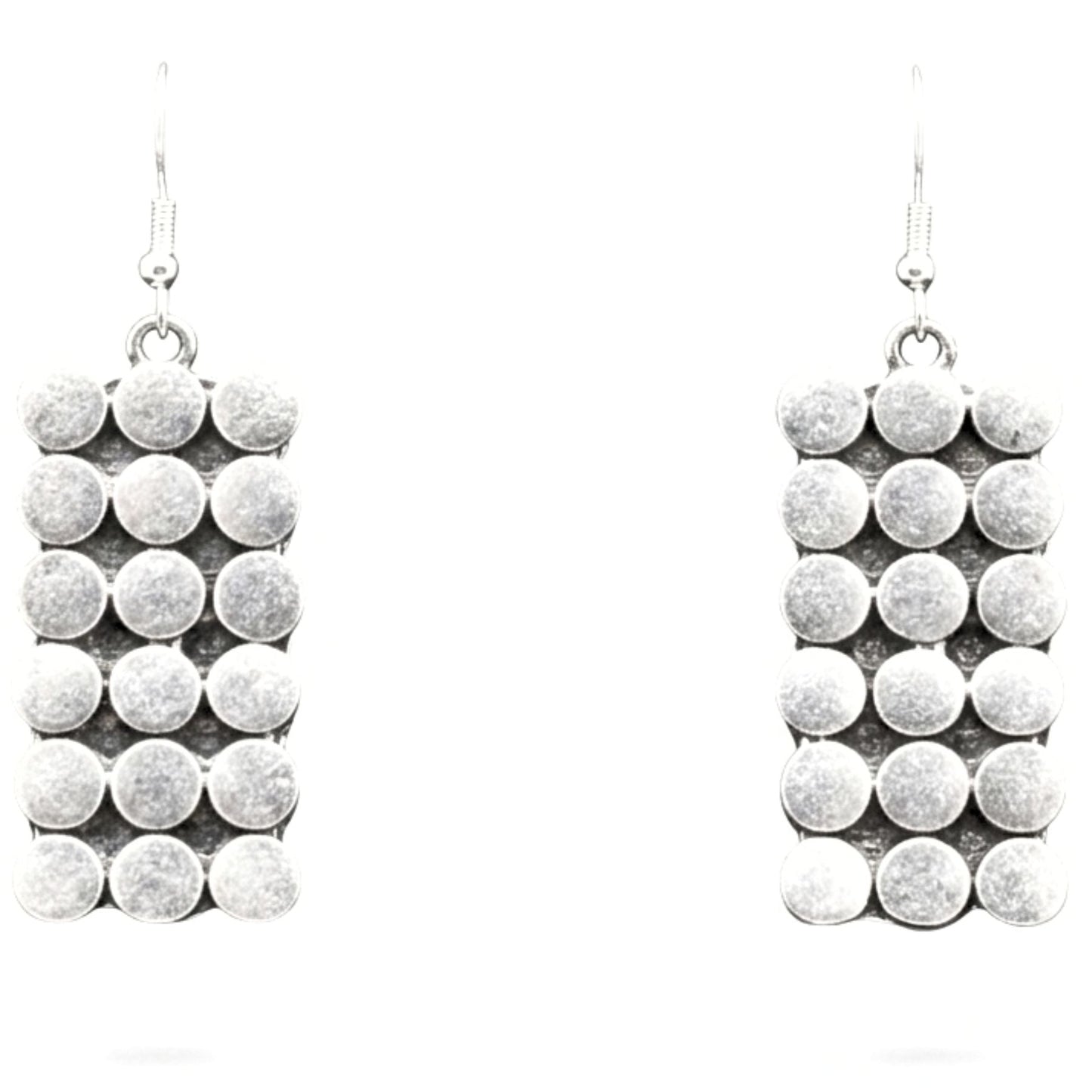 Pendientes de zamak mujer volumen hipoalergénico plateado aleación cierre hippie largo diseño joyería osnor moda moderno elegante boda fiesta glamour lujo exclusivo único 