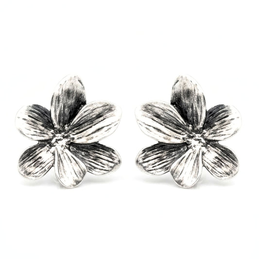 Pendientes de zamak mujer volumen hipoalergénico plateado aleación cierre presion volumen exclusivo único diseño joyería osnor moda moderno elegante boda fiesta glamour lujo 