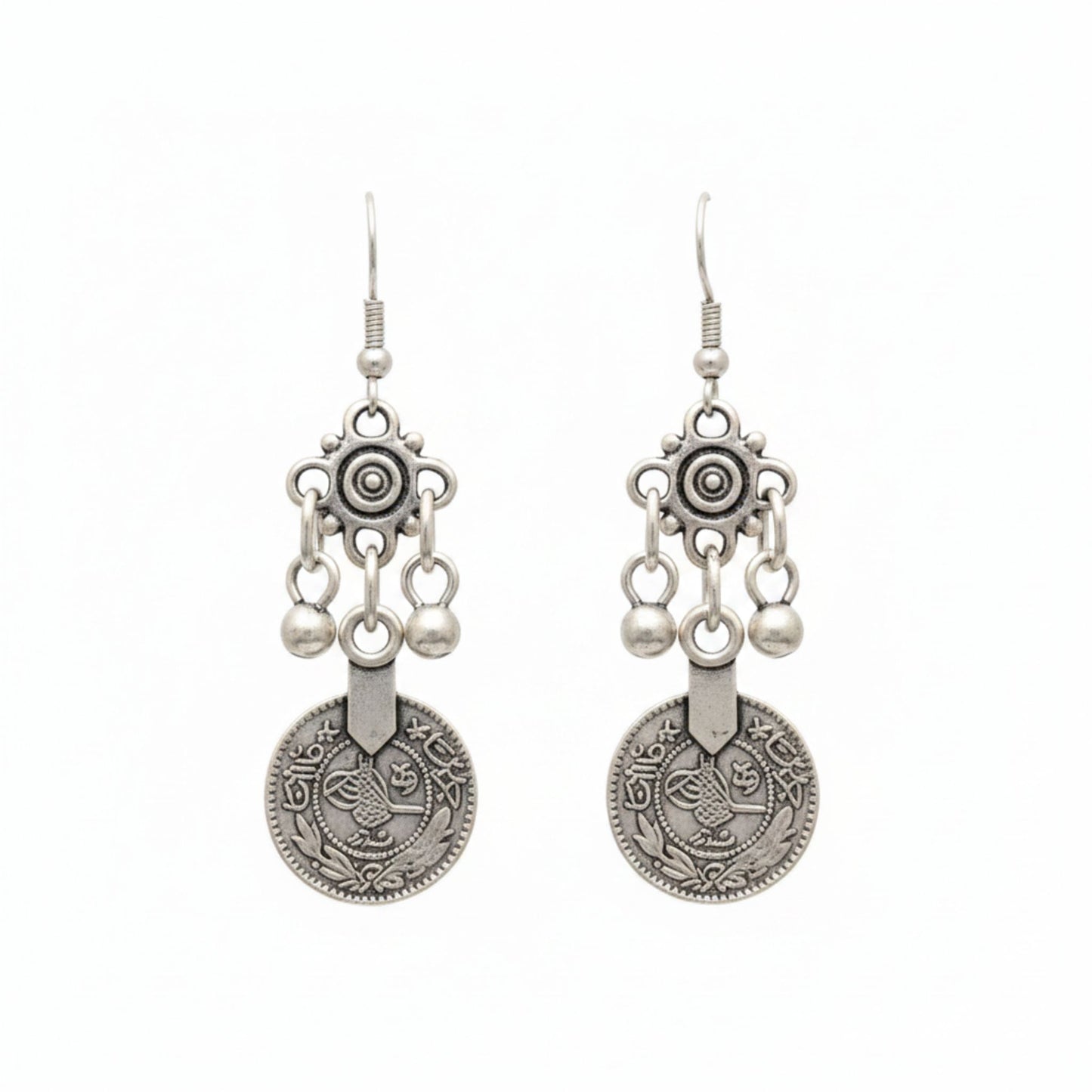 pendiente zamak moneda mujer exclusivo joyeria osnor zamak