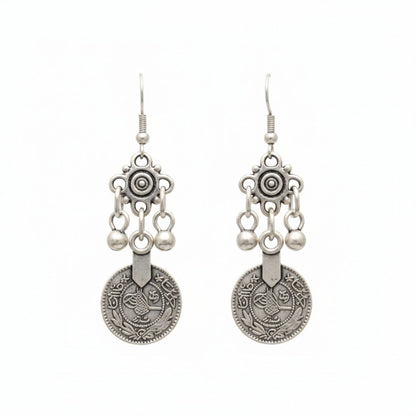 pendiente zamak moneda mujer exclusivo joyeria osnor zamak