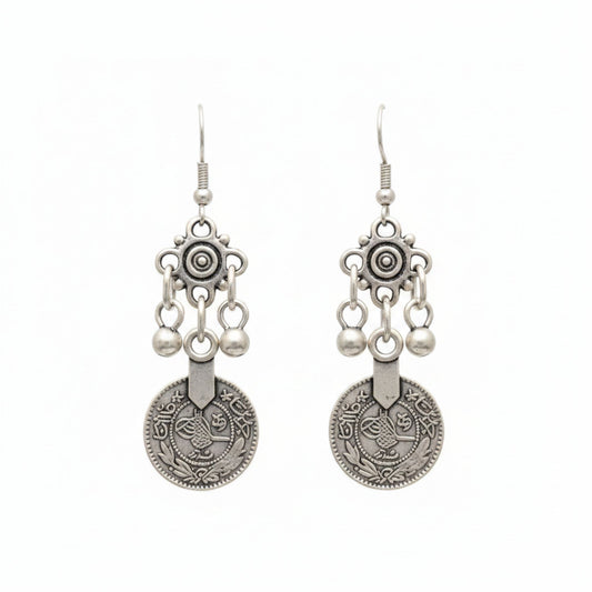 pendiente zamak moneda mujer exclusivo joyeria osnor zamak