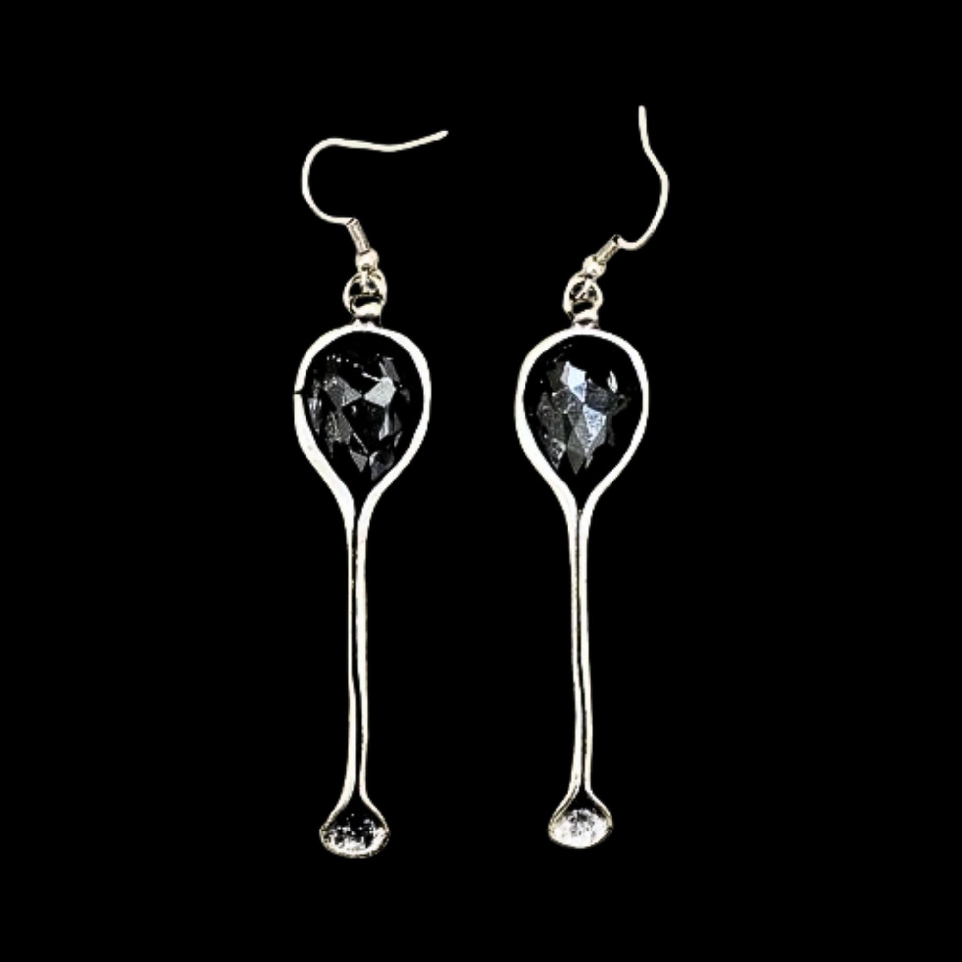 pendiente zamak y circonta color forma de gota joyeria osnor zamak