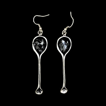 pendiente zamak y circonta color forma de gota joyeria osnor zamak