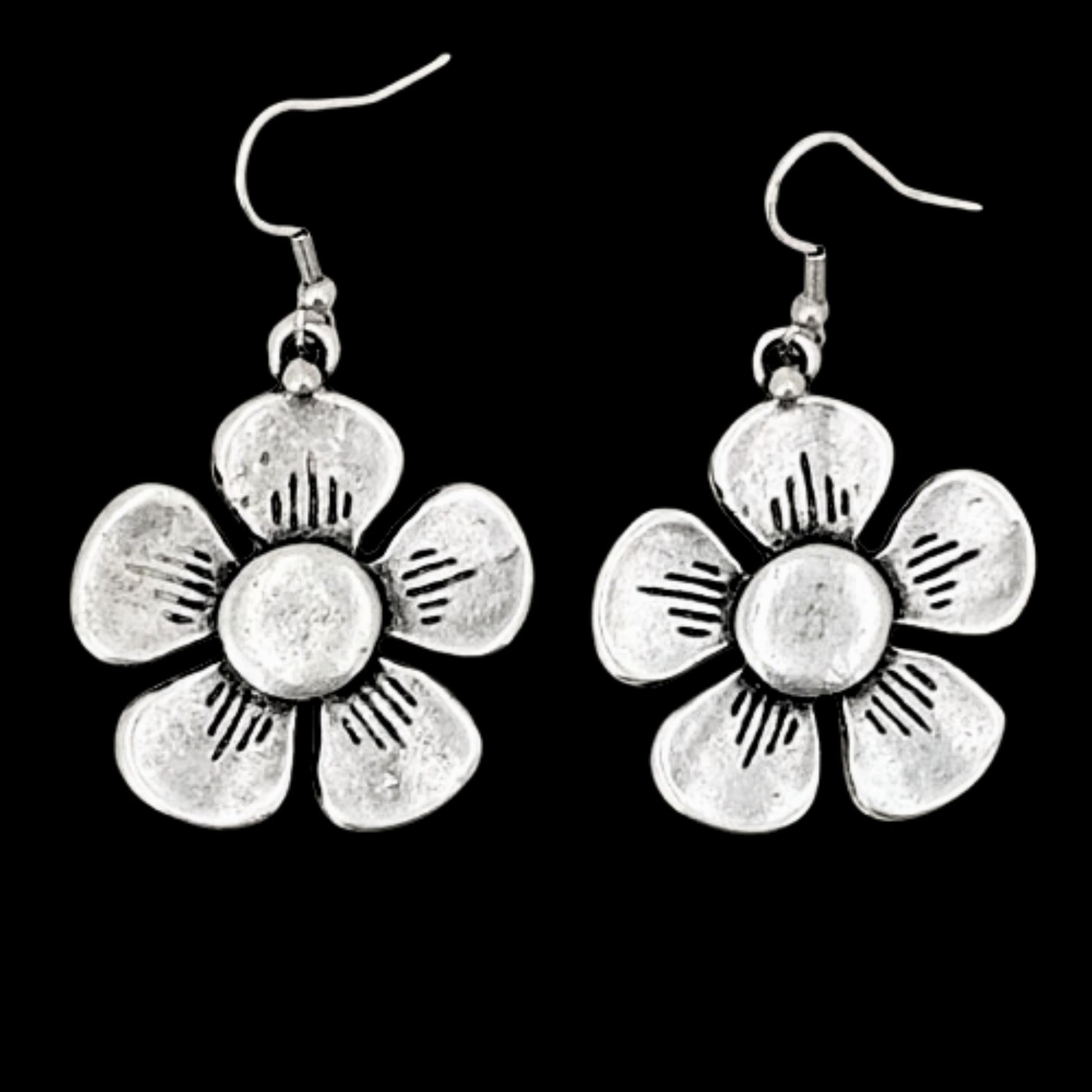 pendiente flor exclusivo joyeria osnor zamak