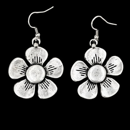 pendiente flor exclusivo joyeria osnor zamak