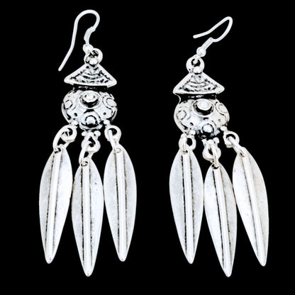 pendientes zamak plateado joyeria osnor zamak tribal
