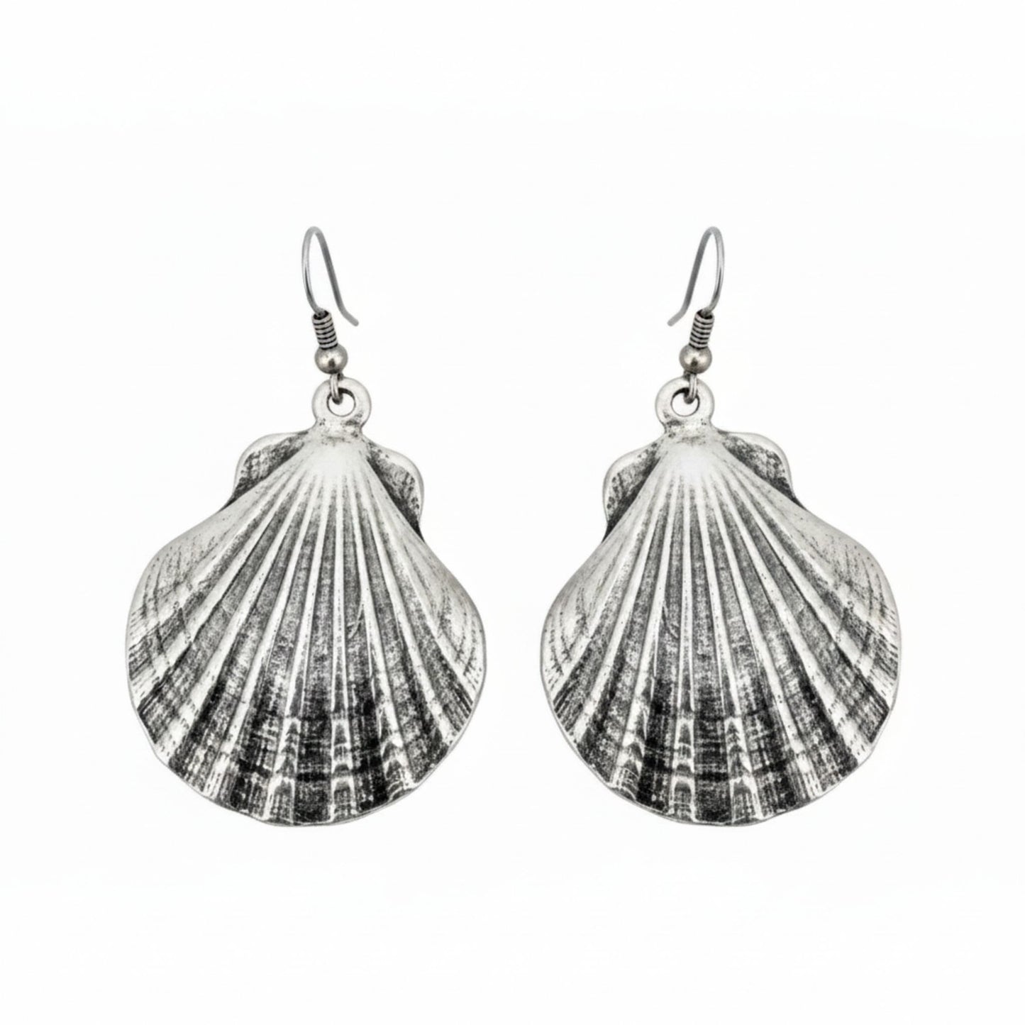pedientes de zamak forma caracola mujer largos exclusivos joyeria osnor zamak