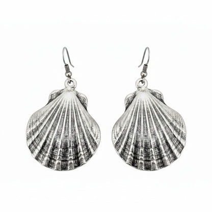 pedientes de zamak forma caracola mujer largos exclusivos joyeria osnor zamak