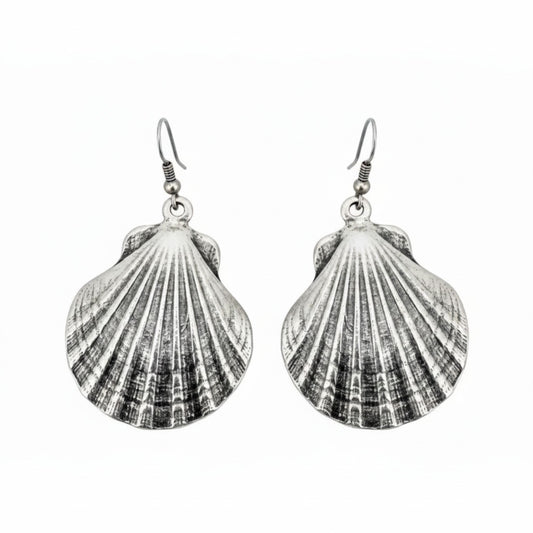 pedientes de zamak forma caracola mujer largos exclusivos joyeria osnor zamak