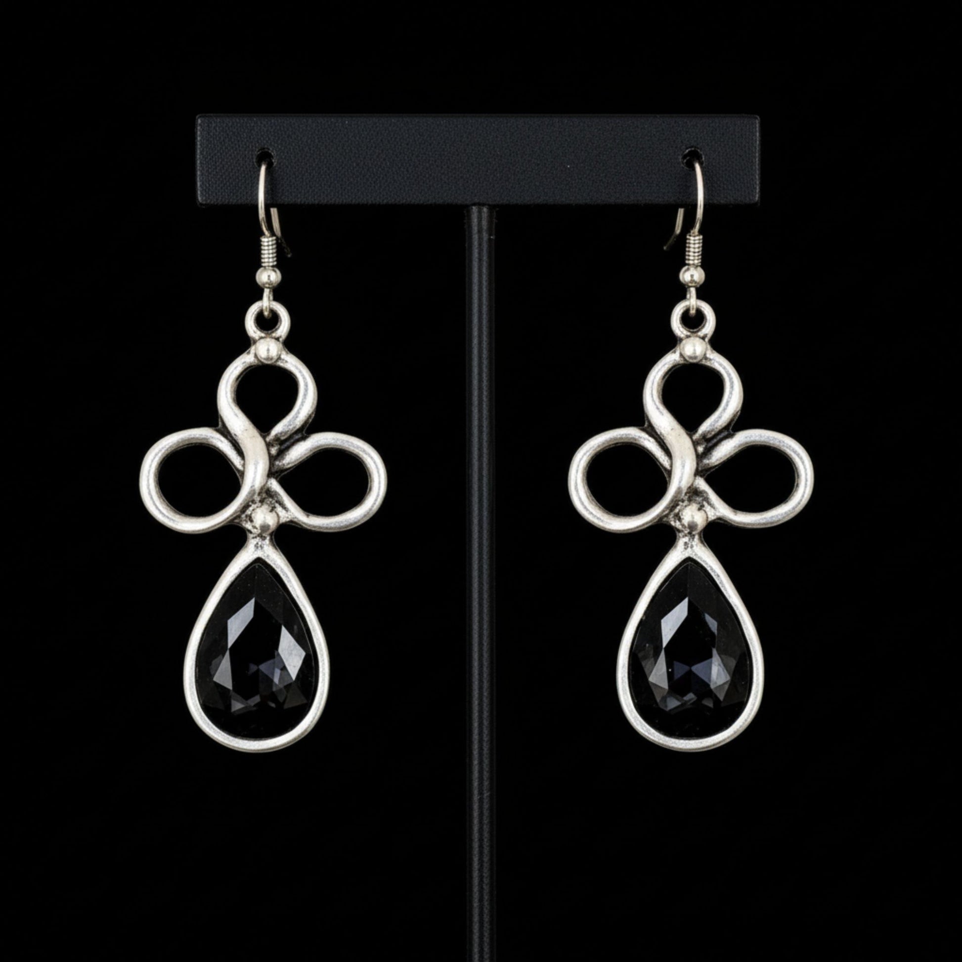 pendiente zamak con circonita color gota cierre hippie joyeria osnor zamak